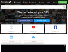 Tablet Screenshot of makeagif.com